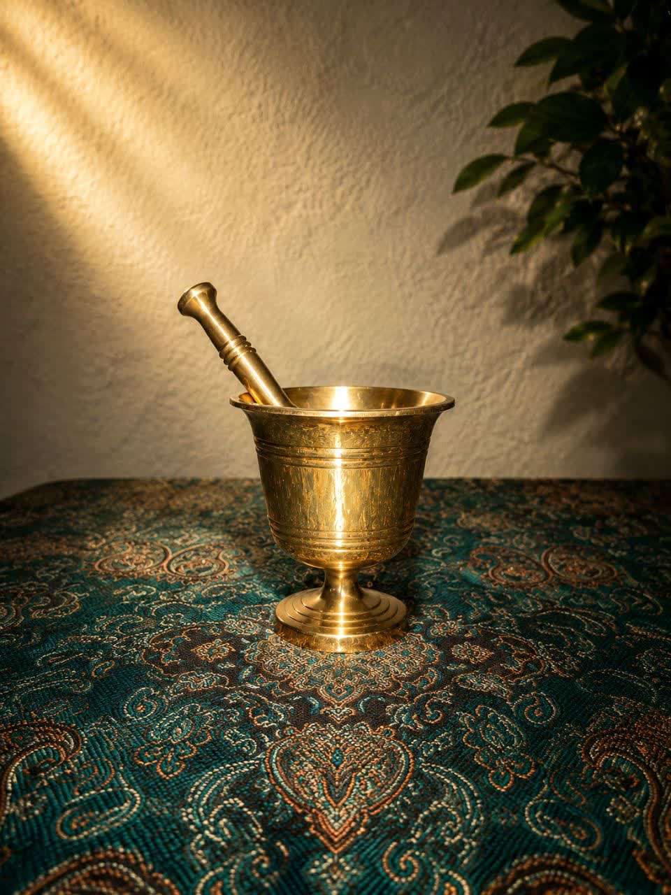 هاون برنزی زعفران