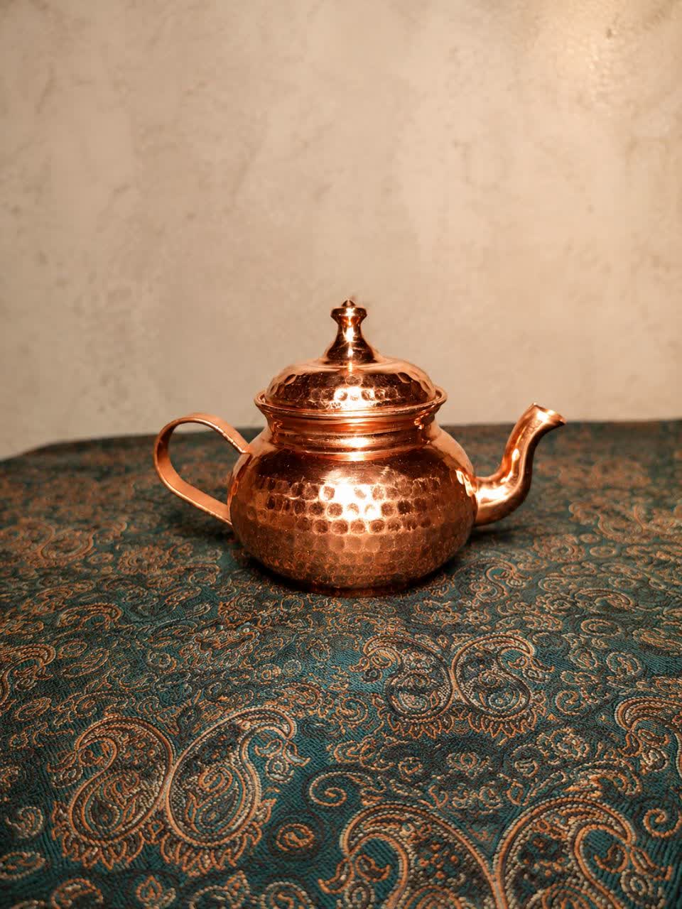قوری صد درصد مسی زعفران
