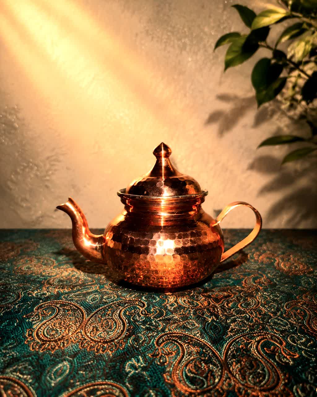 قوری صد درصد مسی زعفران