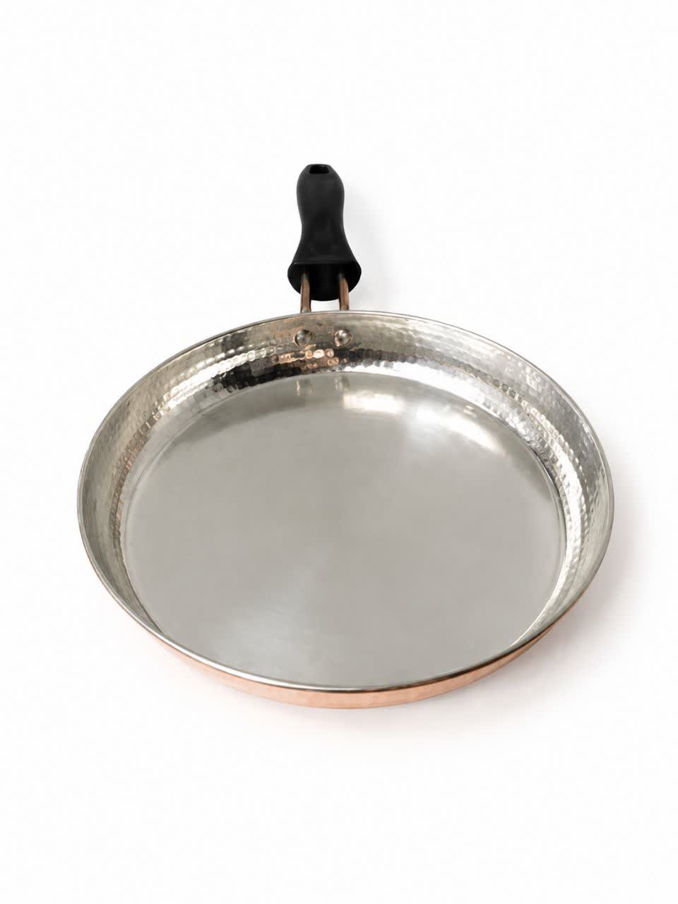 ماهی تابه مسی داخل قلع دسته دار