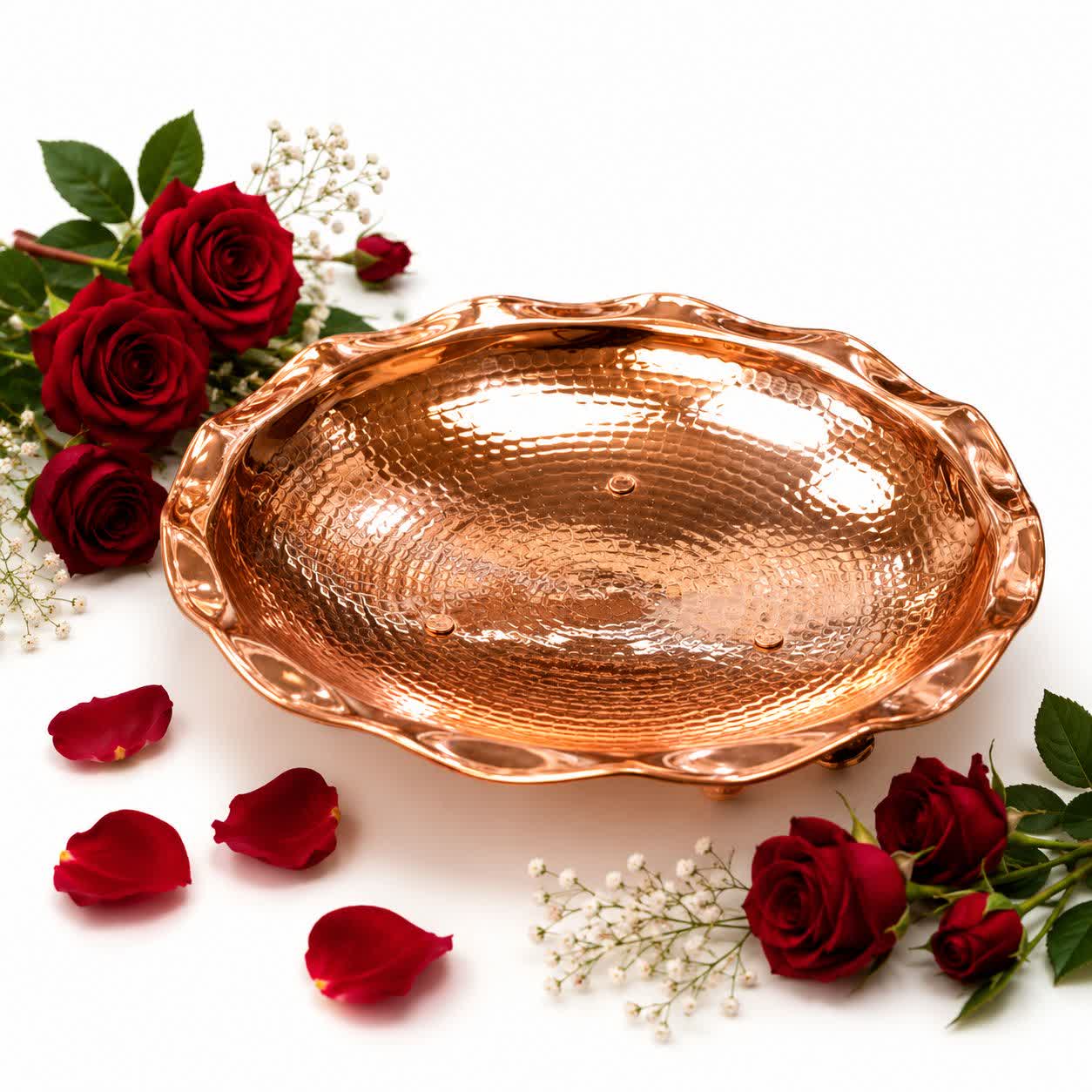 شیرینی خوری مسی پایه کوتاه نانو شده قطر ۲۵