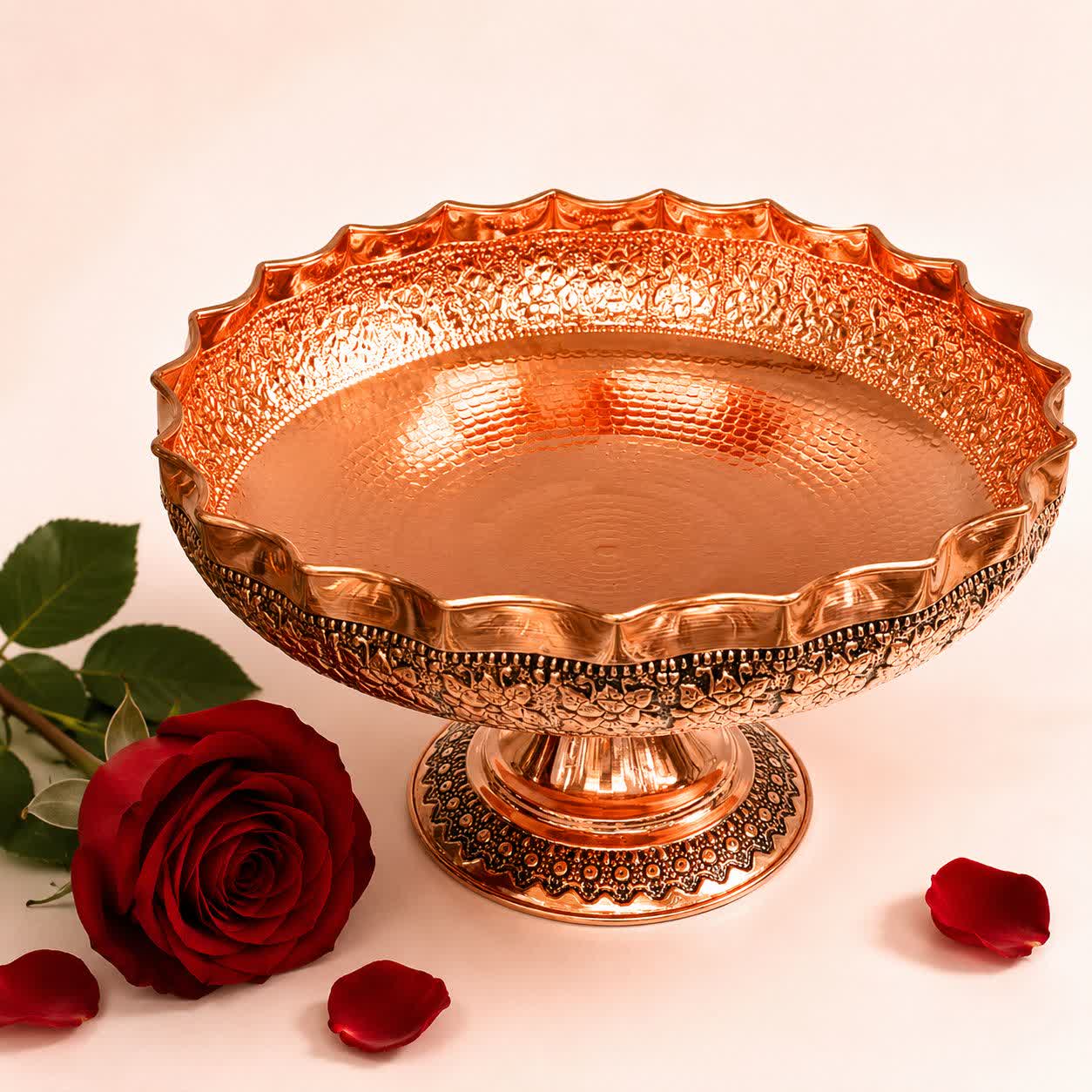 شکلات خوری مسی گلبرگ سیاه قلم قطر18 نانو ارسال رایگان