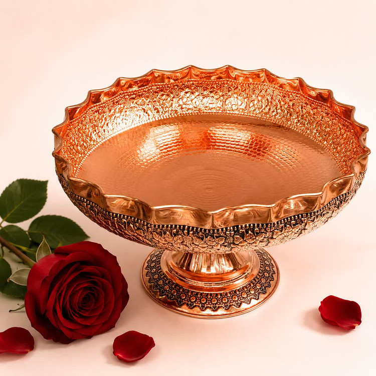 شکلات خوری مسی گلبرگ سیاه قلم قطر18 نانو ارسال رایگان