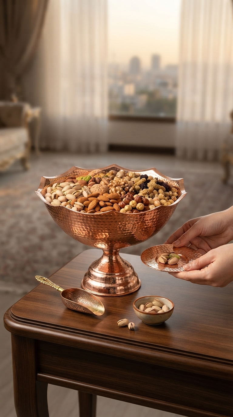 آجیل خوری مسی زنجان نانو و رنگ ثابت ارسال رایگان