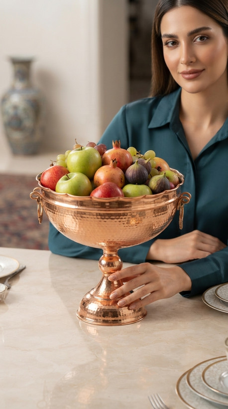 جام مسی میوه خوری زنجان قطر 26 نانو شده