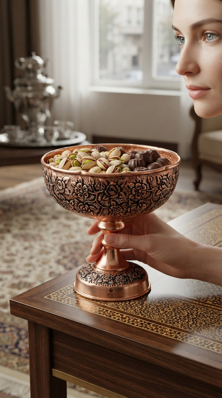 شکلات خوری مسی زنجان سیاه قلم نانو شده بهار