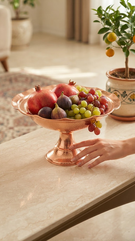 میوه خوری مسی نانو شده طرح ارکیده ارسال رایگان