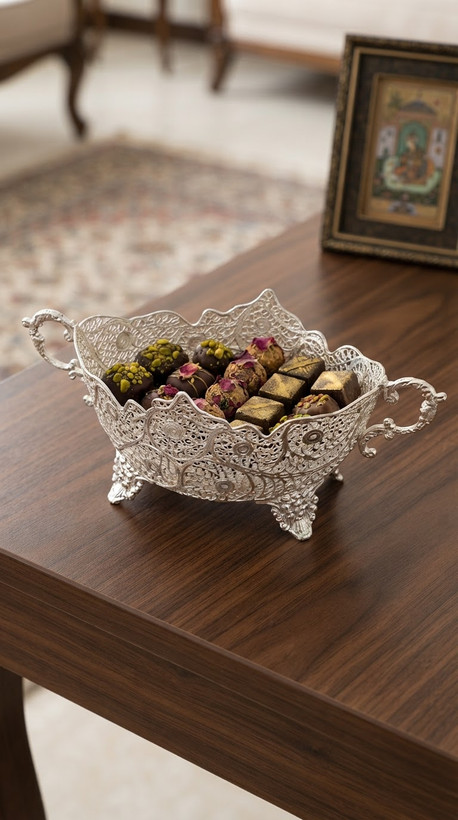 ملیله کشکول شکلات خوری مسی زنجان