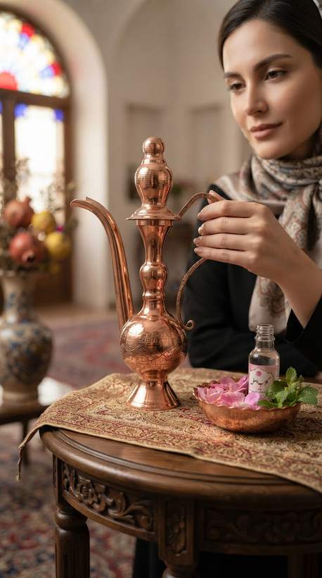 گلاب پاش مسی نانو شده رنگ ثابت