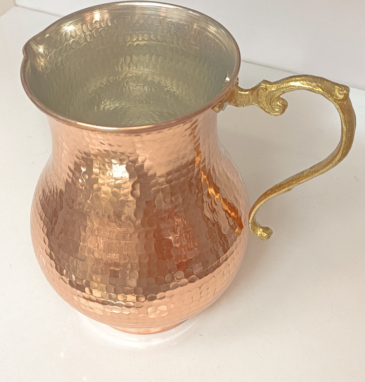 پارچ مسی خمره ای نانو شده رنگ ثابت چکشی زنجان