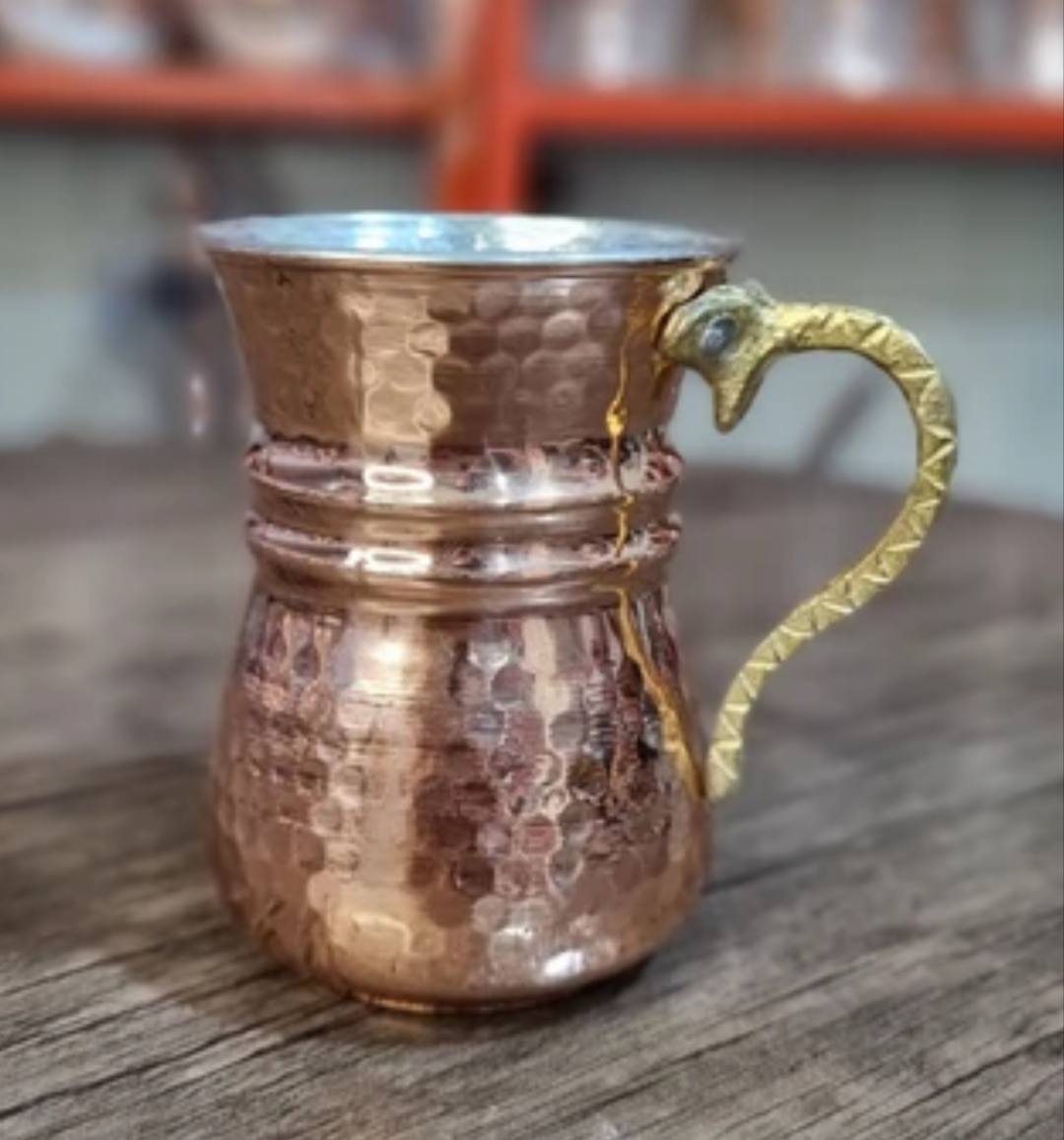لیوان مسی نانو شده رنگ ثابت طرح ترک