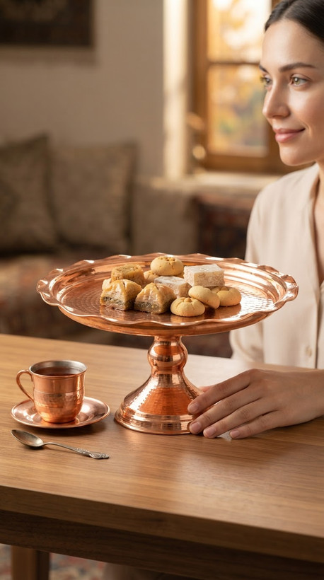 شیرینی خوری مسی نانو شده طرح دیبا زنجان